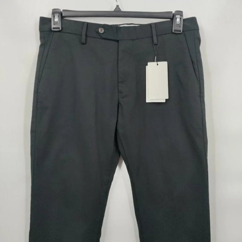New No Nationality Theo Mid-Rise Slim Fit Tapered Leg Trouser Pants 31 Men Black
